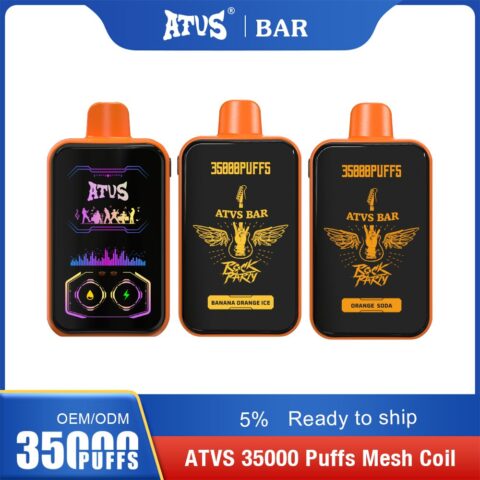 DE022 Wegwerp Vape 35000 Puffs met volledig scherm, oplaadbaar en instelbare luchtstroom ATVS E-sigaret Disposable