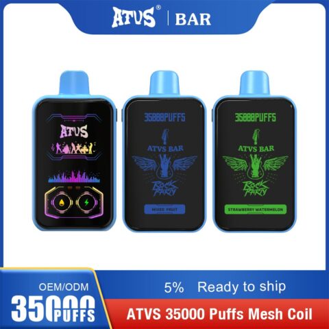 DE022 Wegwerp Vape 35000 Puffs met volledig scherm, oplaadbaar en instelbare luchtstroom ATVS E-sigaret Disposable
