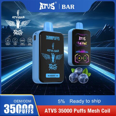 DE022 Wegwerp Vape 35000 Puffs met volledig scherm, oplaadbaar en instelbare luchtstroom ATVS E-sigaret Disposable