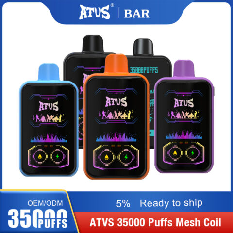 DE022 Wegwerp Vape 35000 Puffs met volledig scherm, oplaadbaar en instelbare luchtstroom ATVS E-sigaret Disposable