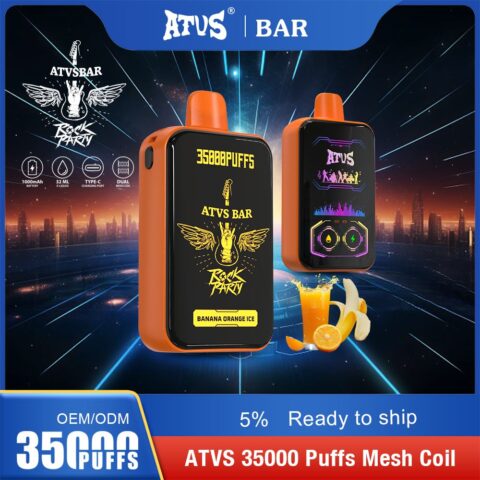 DE022 Wegwerp Vape 35000 Puffs met volledig scherm, oplaadbaar en instelbare luchtstroom ATVS E-sigaret Disposable