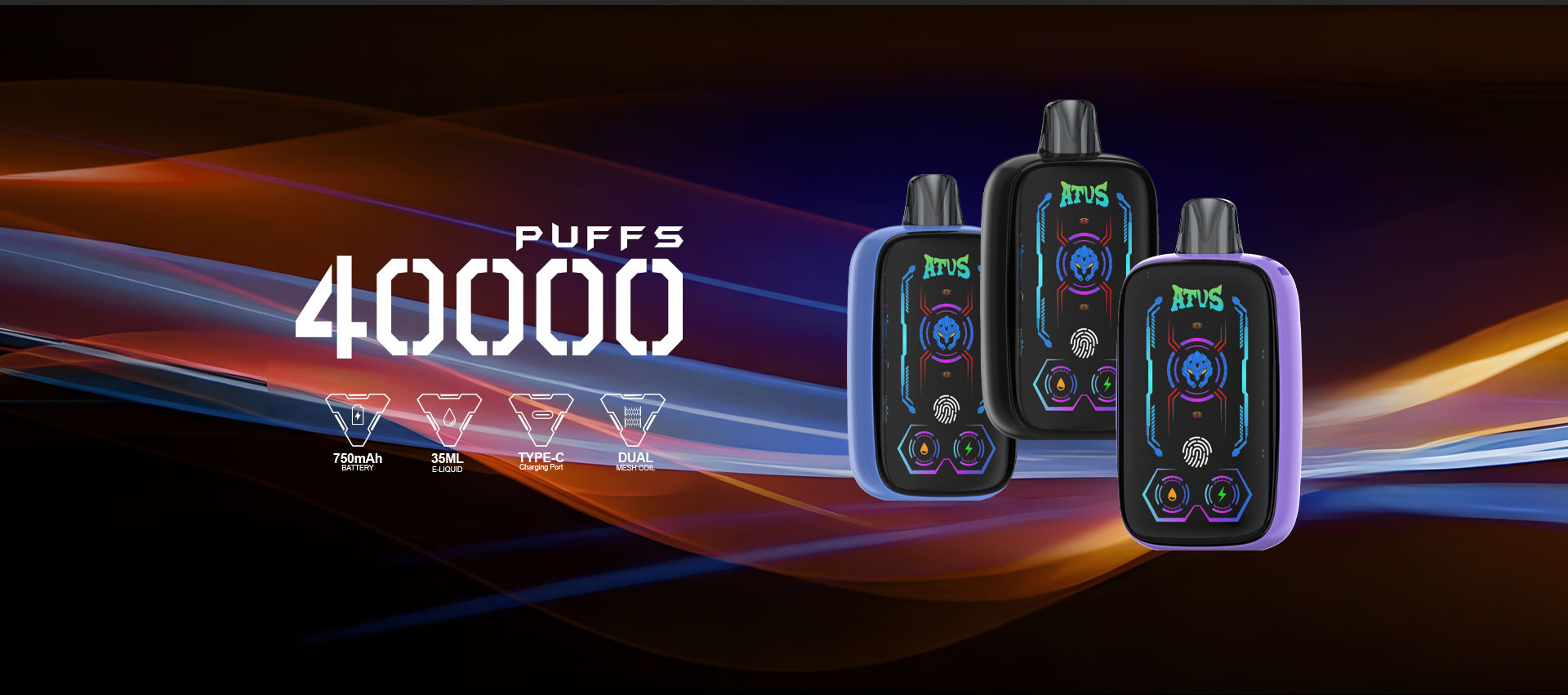 DE023 Wegwerp Vape 40000 Puffs met volledig scherm oplaadbaar en instelbare luchtstroom