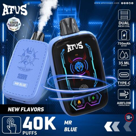 DE023 Wegwerp Vape 40000 Puffs met volledig scherm oplaadbaar en instelbare luchtstroom