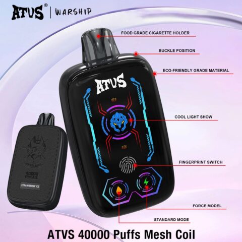 DE023 Wegwerp Vape 40000 Puffs met volledig scherm oplaadbaar en instelbare luchtstroom