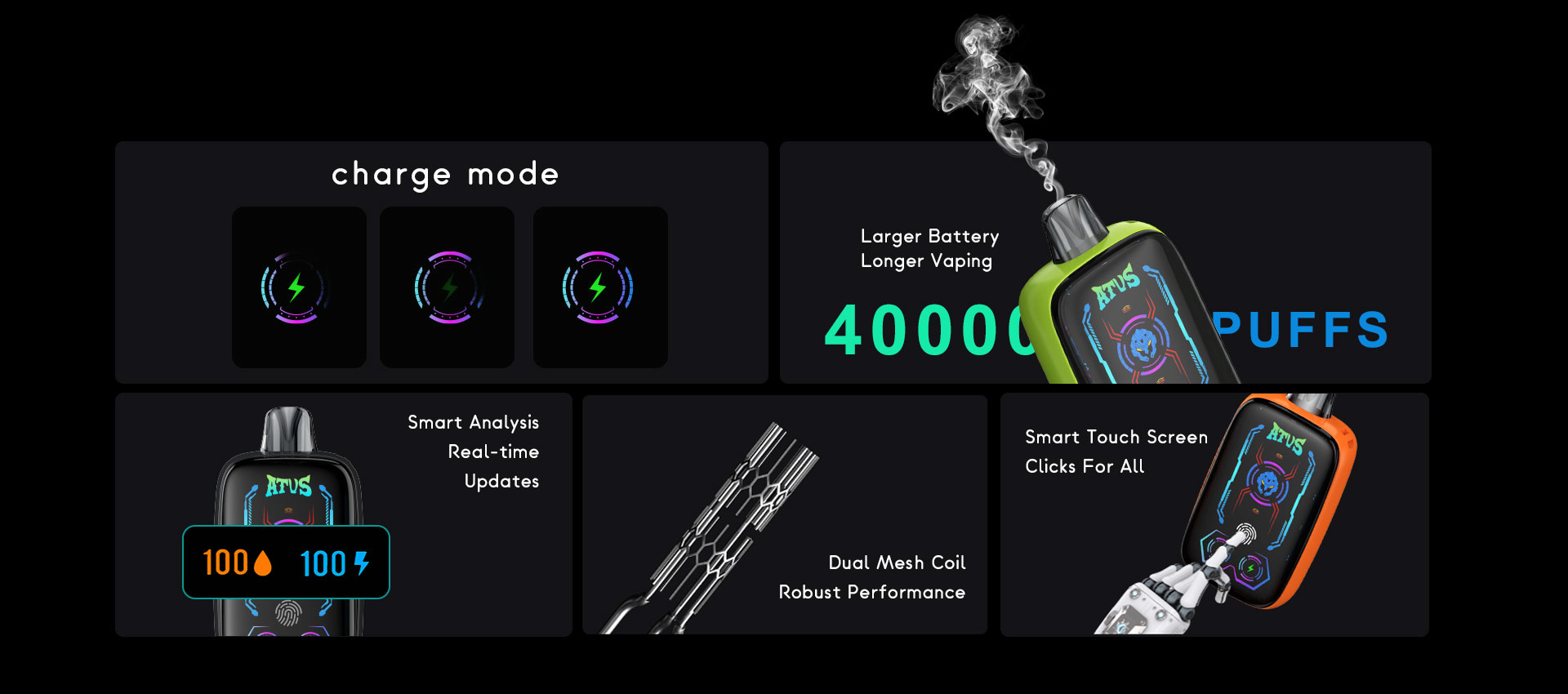DE023 Wegwerp Vape 40000 Puffs met volledig scherm oplaadbaar en instelbare luchtstroom
