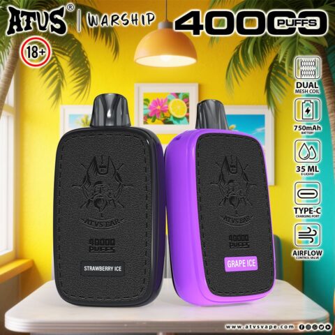 DE023 Wegwerp Vape 40000 Puffs met volledig scherm oplaadbaar en instelbare luchtstroom