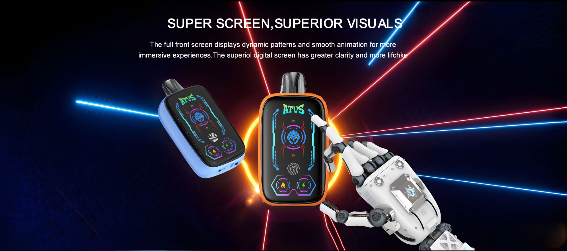 DE023 Wegwerp Vape 40000 Puffs met volledig scherm oplaadbaar en instelbare luchtstroom