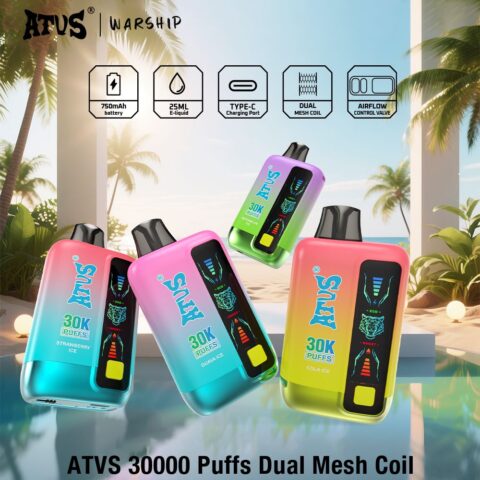 DE026 30000 Puffs Disposable Vape met LED scherm en instelbare luchtstroom