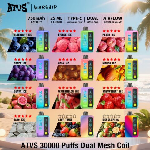 DE026 30000 Puffs Disposable Vape met LED scherm en instelbare luchtstroom