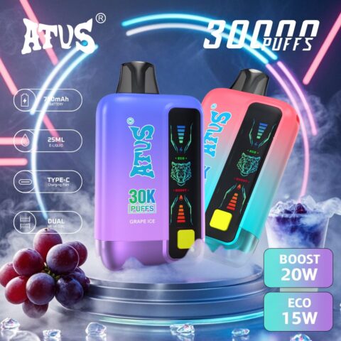 DE026 30000 Puffs Disposable Vape met LED scherm en instelbare luchtstroom ATVS Vape