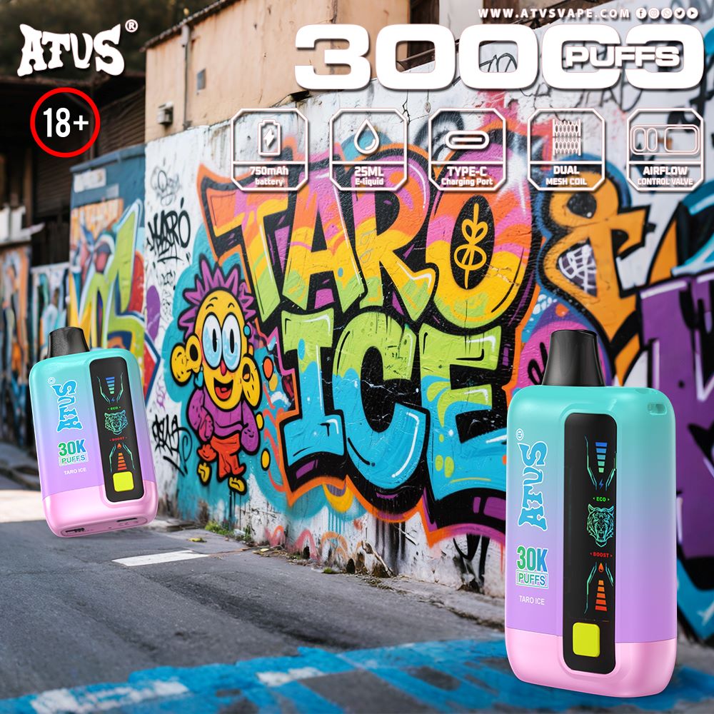 DE026 30000 Puffs Disposable Vape met LED scherm en instelbare luchtstroom ATVS Vape