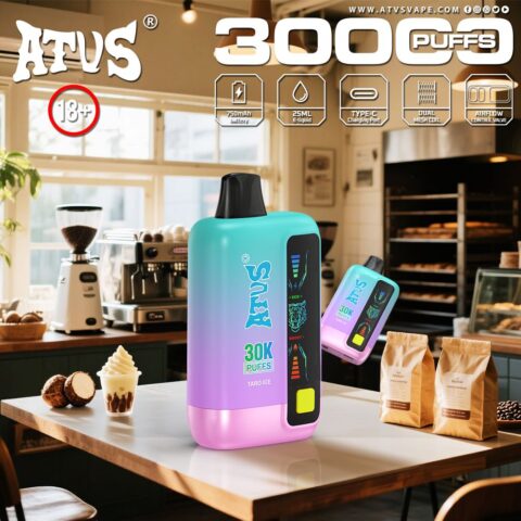 DE026 30000 Puffs Disposable Vape met LED scherm en instelbare luchtstroom ATVS Vape