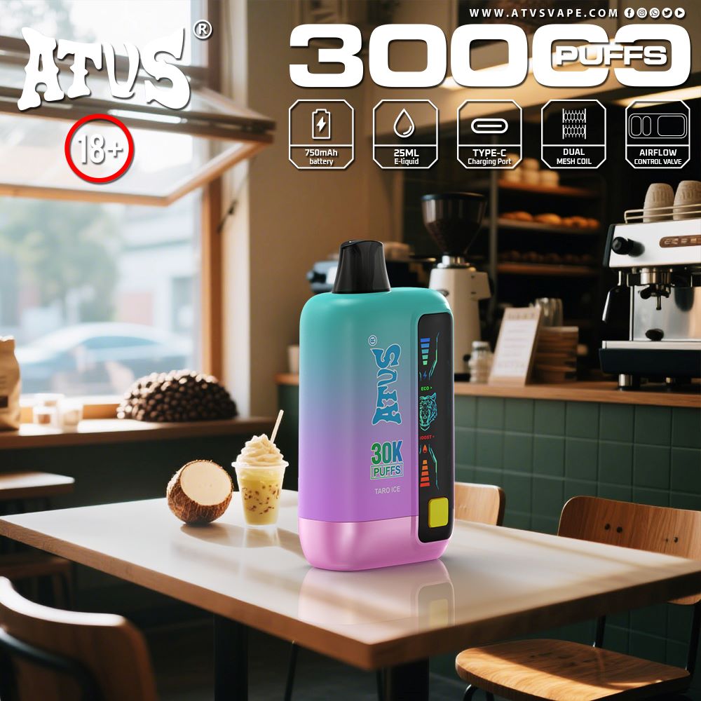 DE026 30000 Puffs Disposable Vape met LED scherm en instelbare luchtstroom ATVS Vape