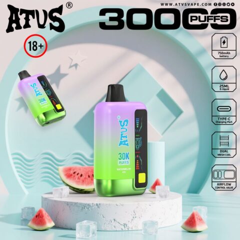 DE026 30000 Puffs Disposable Vape met LED scherm en instelbare luchtstroom ATVS Vape