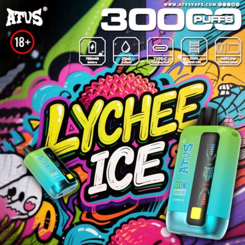 DE026 30000 Puffs Disposable Vape met LED scherm en instelbare luchtstroom ATVS Vape