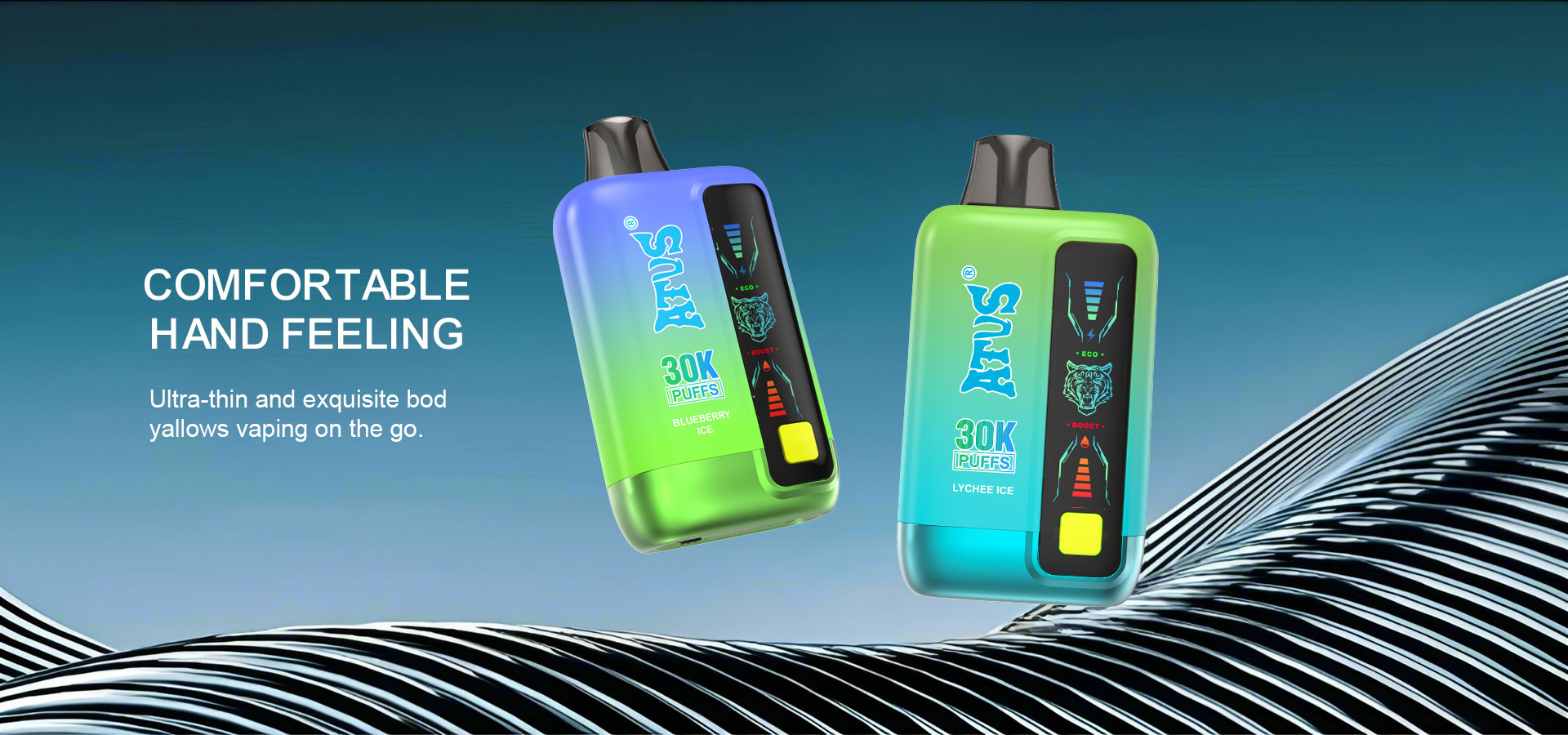 DE026 30000 Puffs Disposable Vape met LED scherm en instelbare luchtstroom