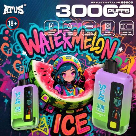 DE026 30000 Puffs Disposable Vape met LED scherm en instelbare luchtstroom ATVS Vape