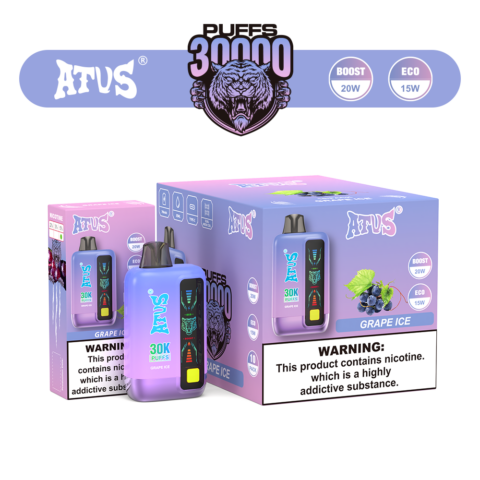 DE026 30000 Puffs Disposable Vape met LED scherm en instelbare luchtstroom ATVS Vape