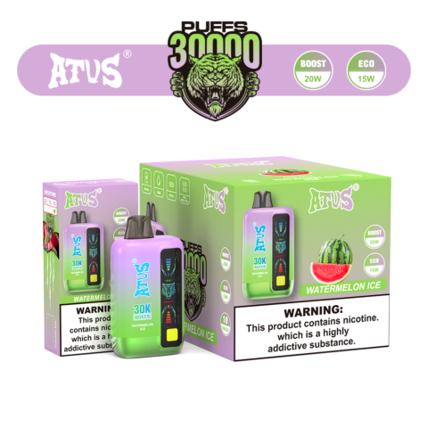 DE026 30000 Puffs Disposable Vape met LED scherm en instelbare luchtstroom ATVS Vape