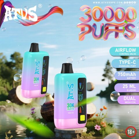 DE026 30000 Puffs Disposable Vape met LED scherm en instelbare luchtstroom ATVS Vape