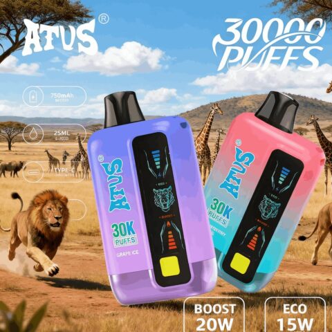 DE026 30000 Puffs Disposable Vape met LED scherm en instelbare luchtstroom ATVS Vape