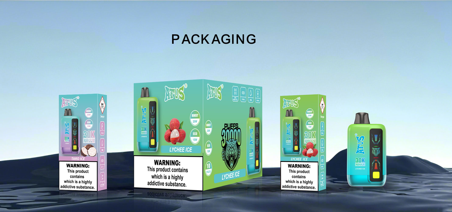 DE026 30000 Puffs Disposable Vape met LED scherm en instelbare luchtstroom