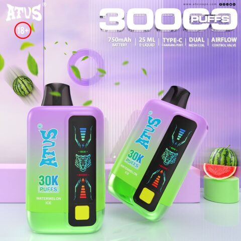 DE026 30000 Puffs Disposable Vape met LED scherm en instelbare luchtstroom