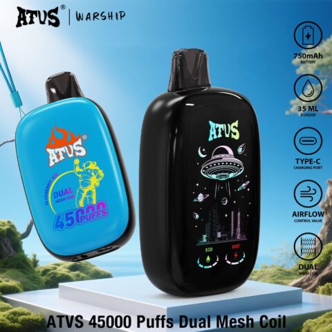 DE027 Wegwerp Vape 45000 Puffs met volledig scherm oplaadbaar en instelbare luchtstroom