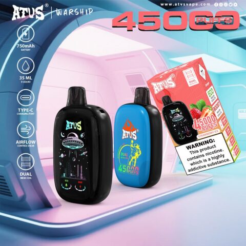 DE027 Wegwerp Vape 45000 Puffs met volledig scherm oplaadbaar en instelbare luchtstroom