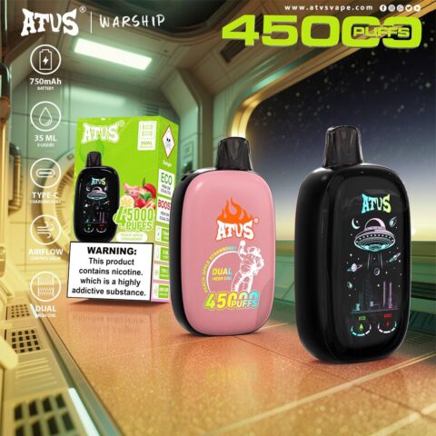 DE027 Wegwerp Vape 45000 Puffs met volledig scherm oplaadbaar en instelbare luchtstroom