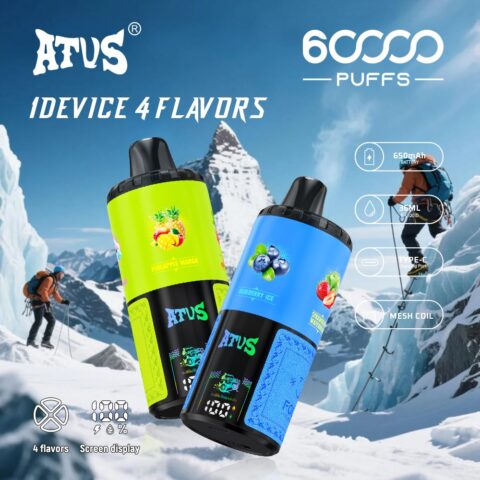 DE030 Wegwerp Vape 60000 Puffs Disposable Vape met LED scherm en instelbare luchtstroom oplaadbaar ATVS Vape