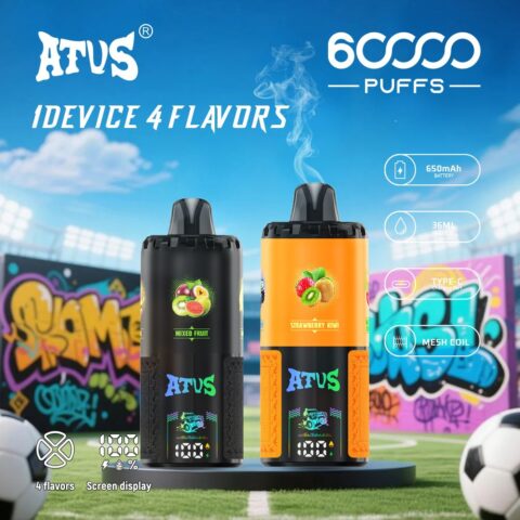 DE030 Wegwerp Vape 60000 Puffs Disposable Vape met LED scherm en instelbare luchtstroom oplaadbaar ATVS Vape