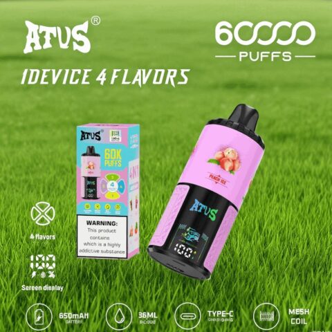 DE030 Wegwerp Vape 60000 Puffs Disposable Vape met LED scherm en instelbare luchtstroom oplaadbaar ATVS Vape
