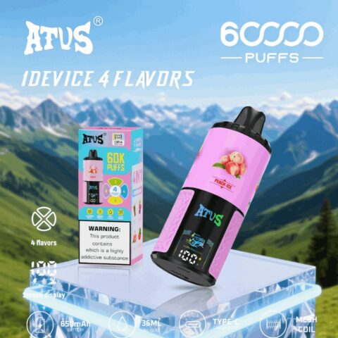 DE030 Wegwerp Vape 60000 Puffs Disposable Vape met LED scherm en instelbare luchtstroom oplaadbaar ATVS Vape