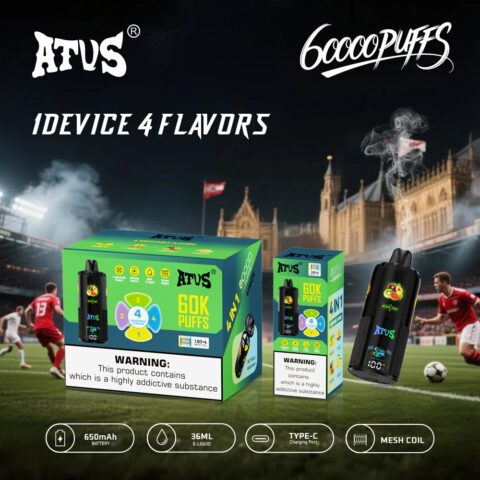 DE030 Wegwerp Vape 60000 Puffs Disposable Vape met LED scherm en instelbare luchtstroom oplaadbaar ATVS Vape