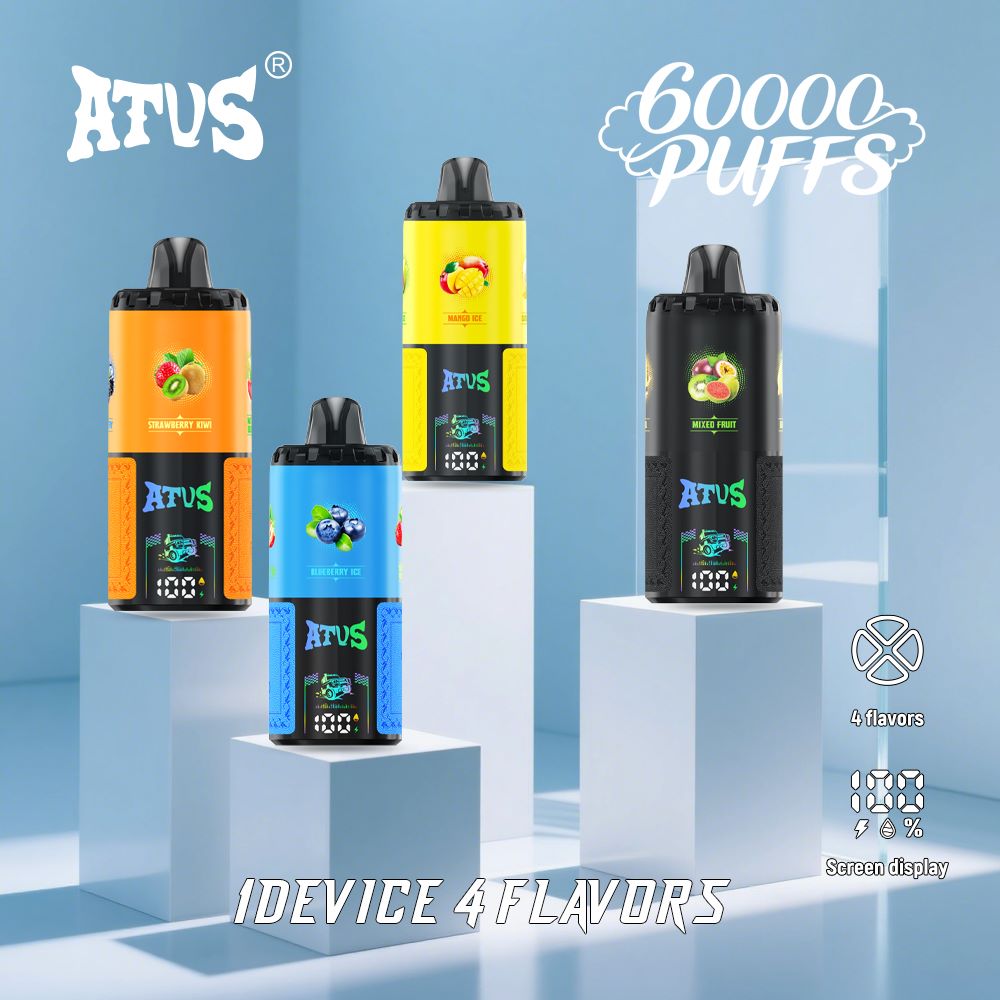 DE030 Wegwerp Vape 60000 Puffs Disposable Vape met LED scherm en instelbare luchtstroom oplaadbaar ATVS Vape