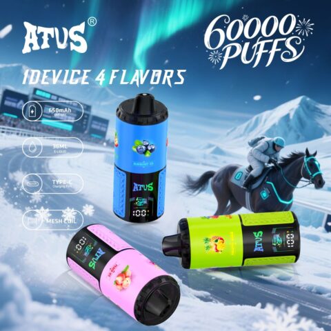 DE030 Wegwerp Vape 60000 Puffs Disposable Vape met LED scherm en instelbare luchtstroom oplaadbaar ATVS Vape