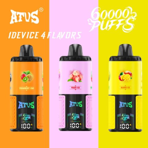 DE030 Wegwerp Vape 60000 Puffs Disposable Vape met LED scherm en instelbare luchtstroom oplaadbaar ATVS Vape